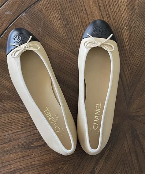 fake chanel quilted flats|chanel ballet flats beige.